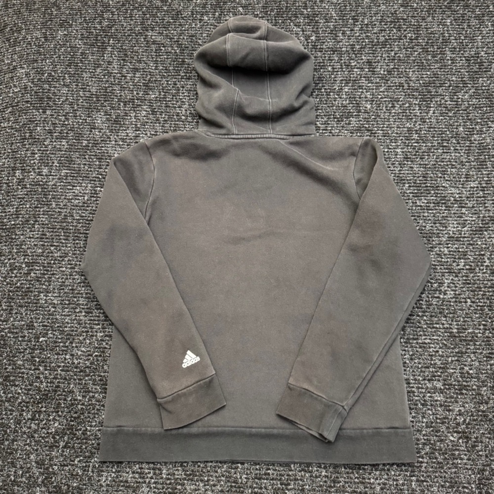 Adidas Pullover Hoodie Faded Black Camo Logo Graphic Sweatshirt Mens Medium - Picture 13 of 13